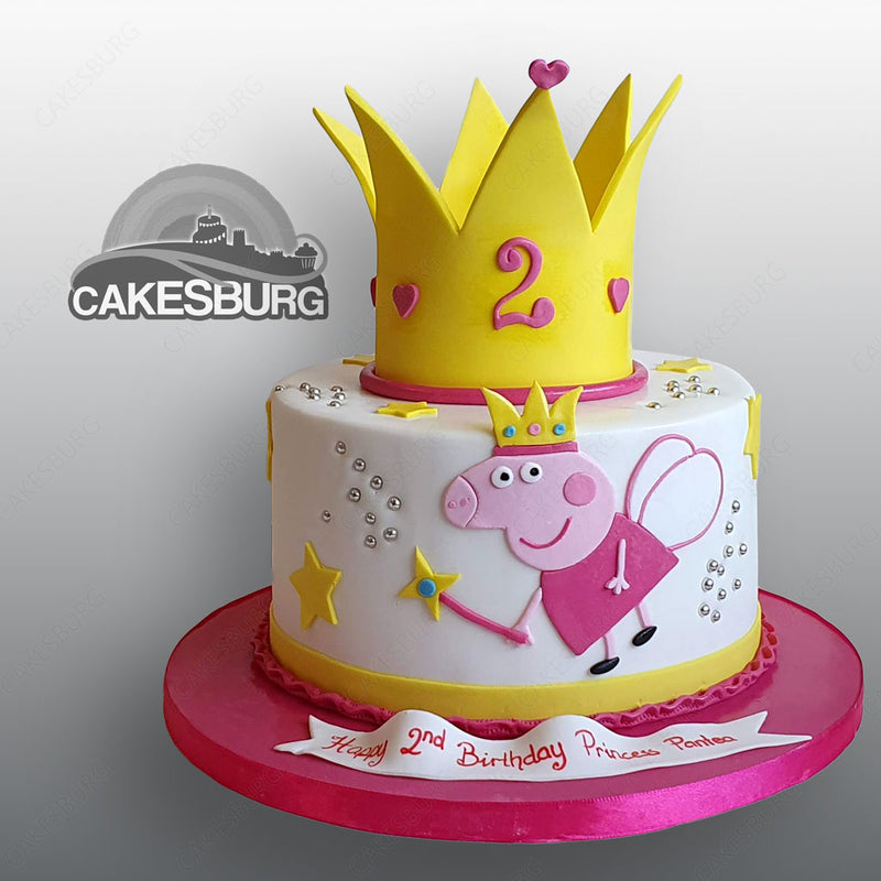Peppa Pig Crown Cake
