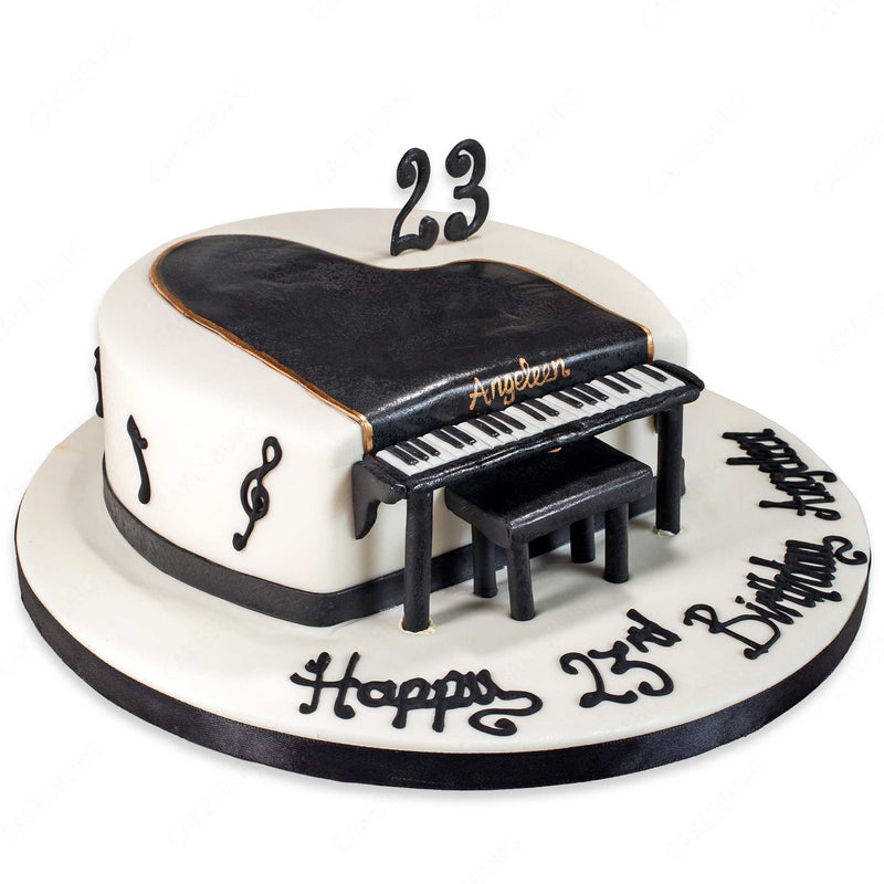Music Note Cake - Piano Cake - Flair Cake Boutique