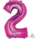 34" Pink Number Balloons (Helium Filled)