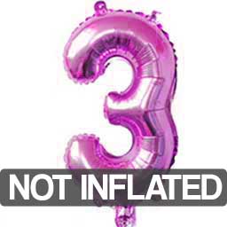 34" Pink Number Balloons (Flatpack)