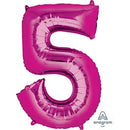 34" Pink Number Balloons (Helium Filled)