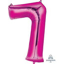 34" Pink Number Balloons (Helium Filled)