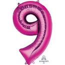 34" Pink Number Balloons (Helium Filled)