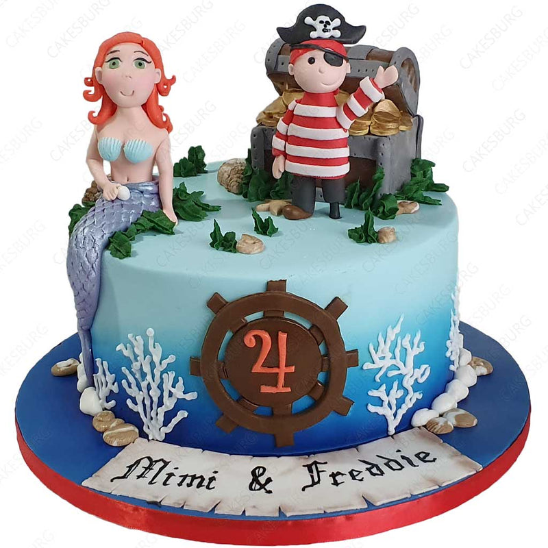 Pirate and Mermaid Cake