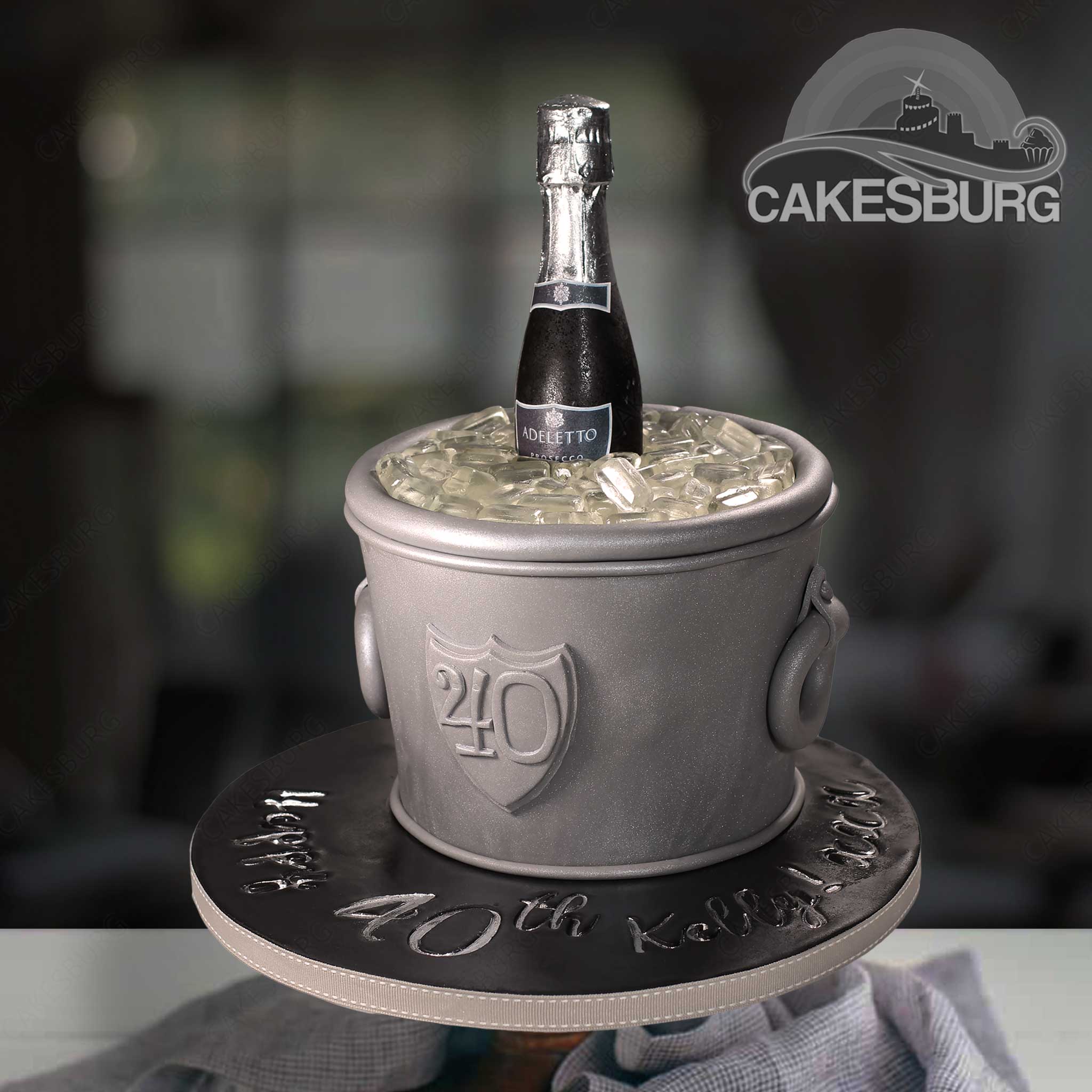 The Vineyard Frost: 'Edible Glass' Prosecco Ice Bucket Cake - [TOP SELLER]
