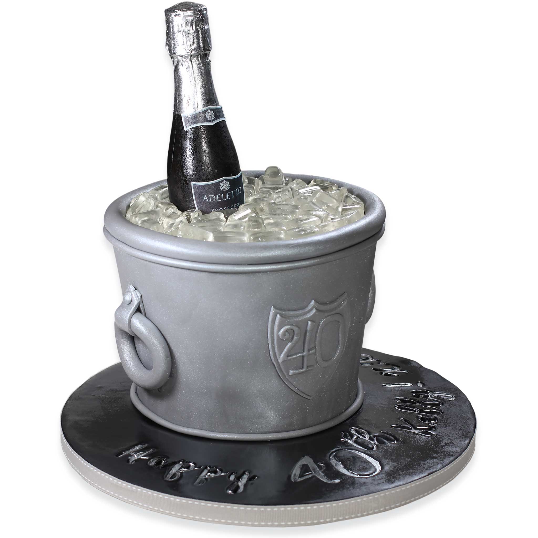 The Vineyard Frost: 'Edible Glass' Prosecco Ice Bucket Cake - [TOP SELLER]