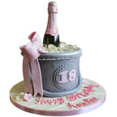 Prosecco/Wine Ice Bucket Cake - Pink