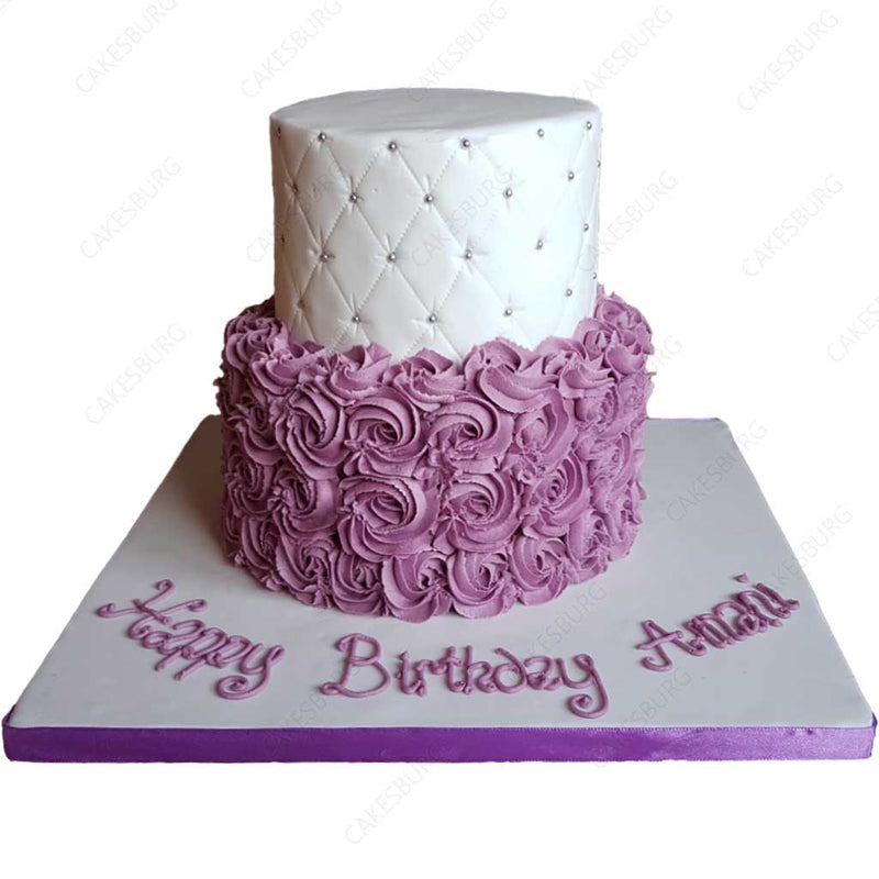 Purple Roses Cake