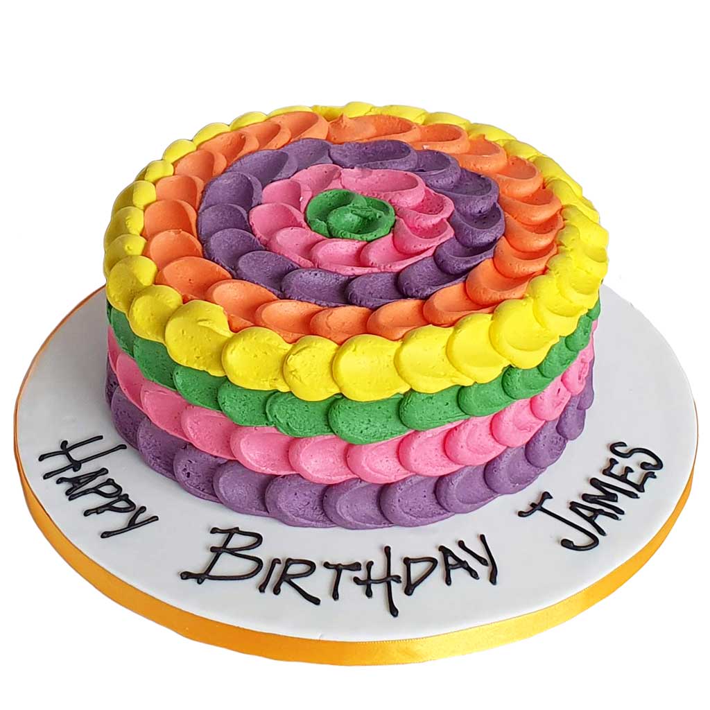 Rainbow Buttercream Cake