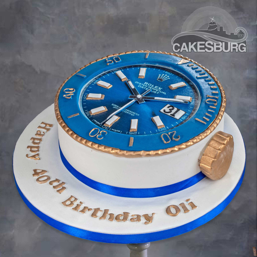 Kai's Rolex cake (watch is real!)... 😊 - Bizzywizzin Cakes | Facebook