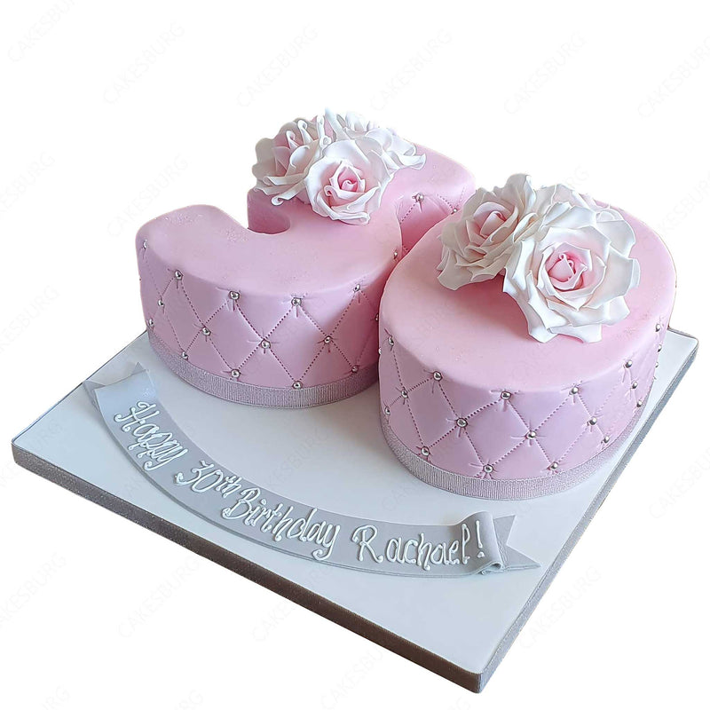 Elegant Number Age Cake