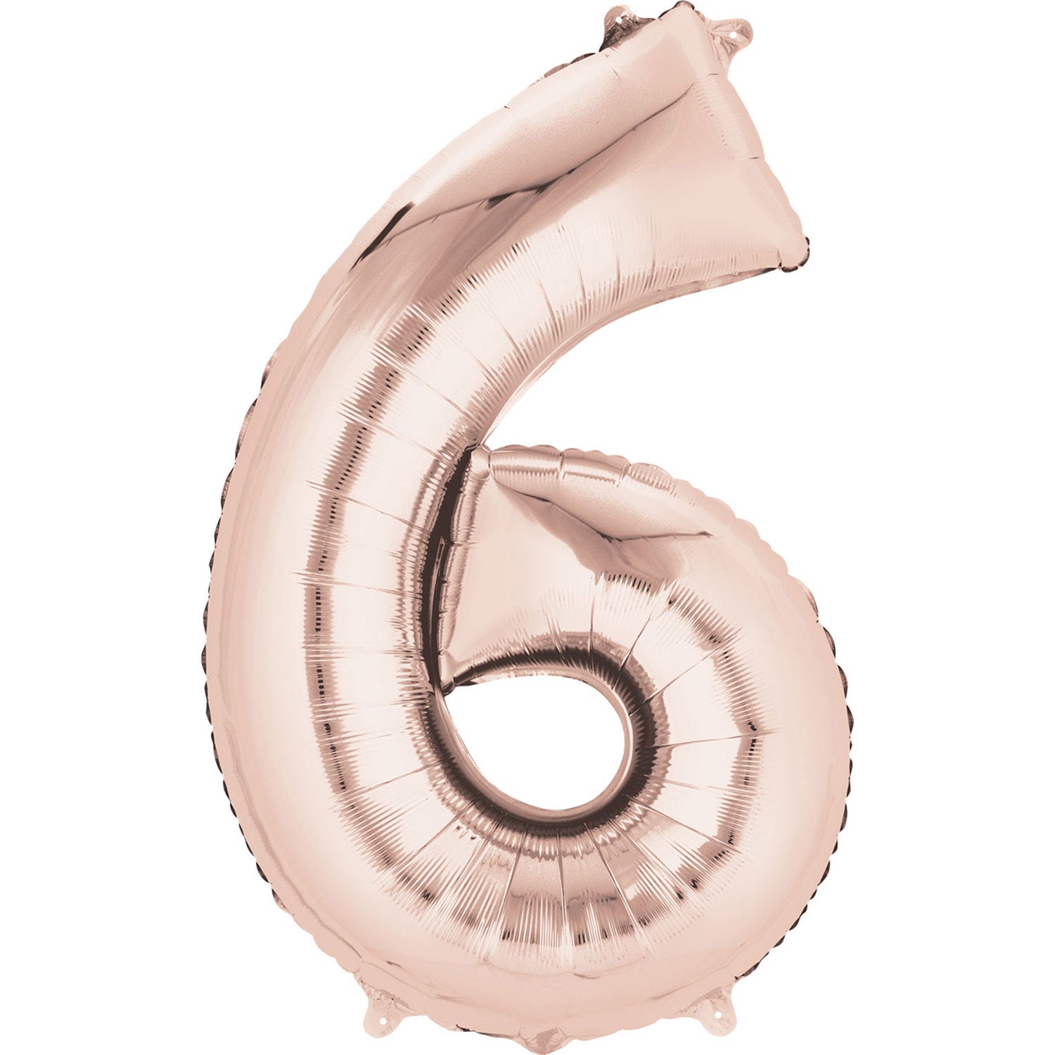 34" Rose Gold - Number 6 - Foil Balloon (HELIUM FILLED)