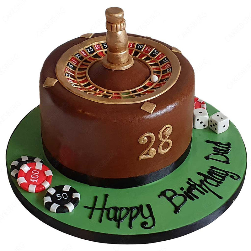 Las Vegas Themed Roulette Wheel Cake - Cakes by Lynz