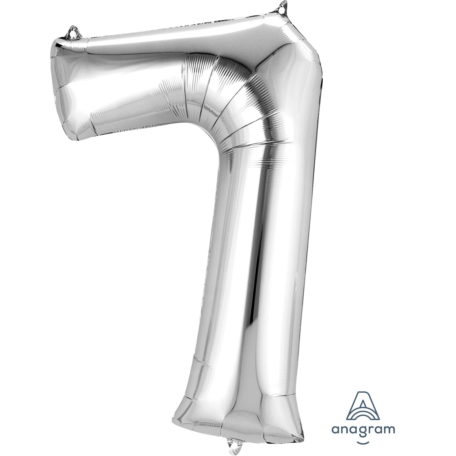 34" Silver - Number 7 - Foil Balloon (HELIUM FILLED)