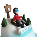 Snow Tube Skiing Cake