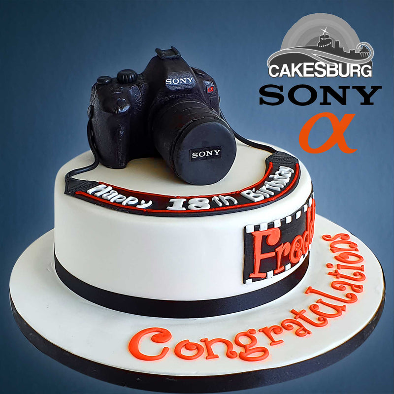 Decorated Camera Birthday Cake Design On A Wooden Table Delicious Homebaked  Cake Close Up Stock Photo - Download Image Now - iStock
