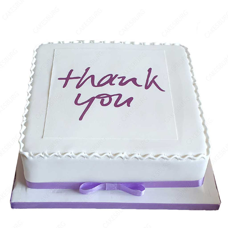 Thank You Message Cake