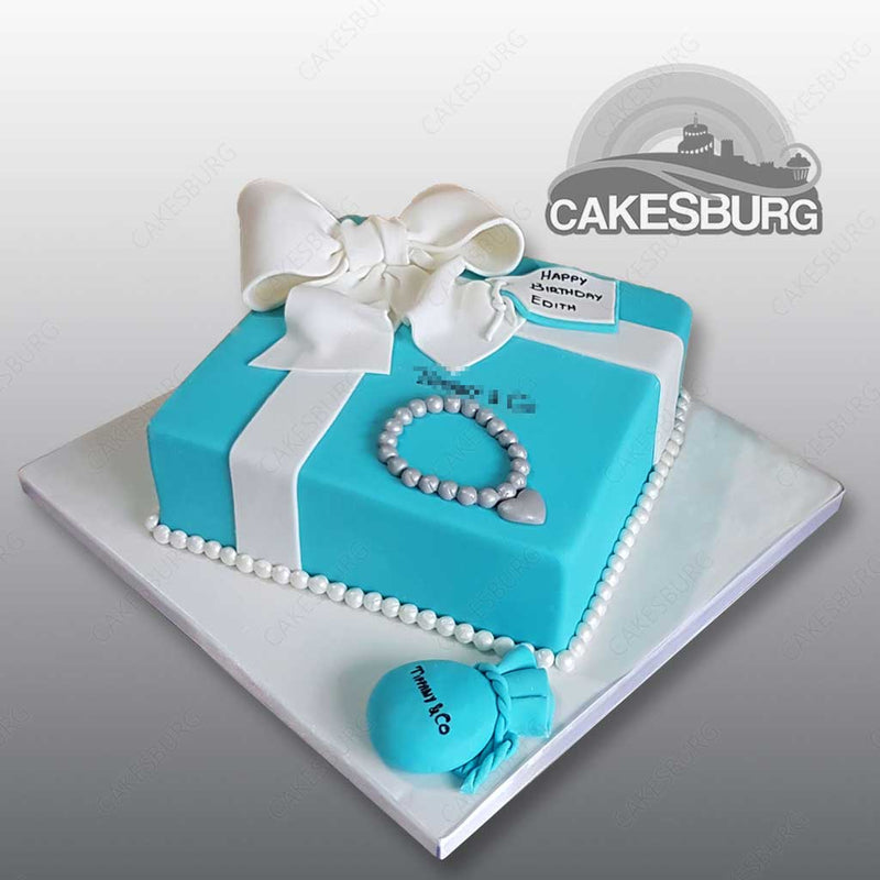 Cute happy birthday background with gift box cake Vector Image