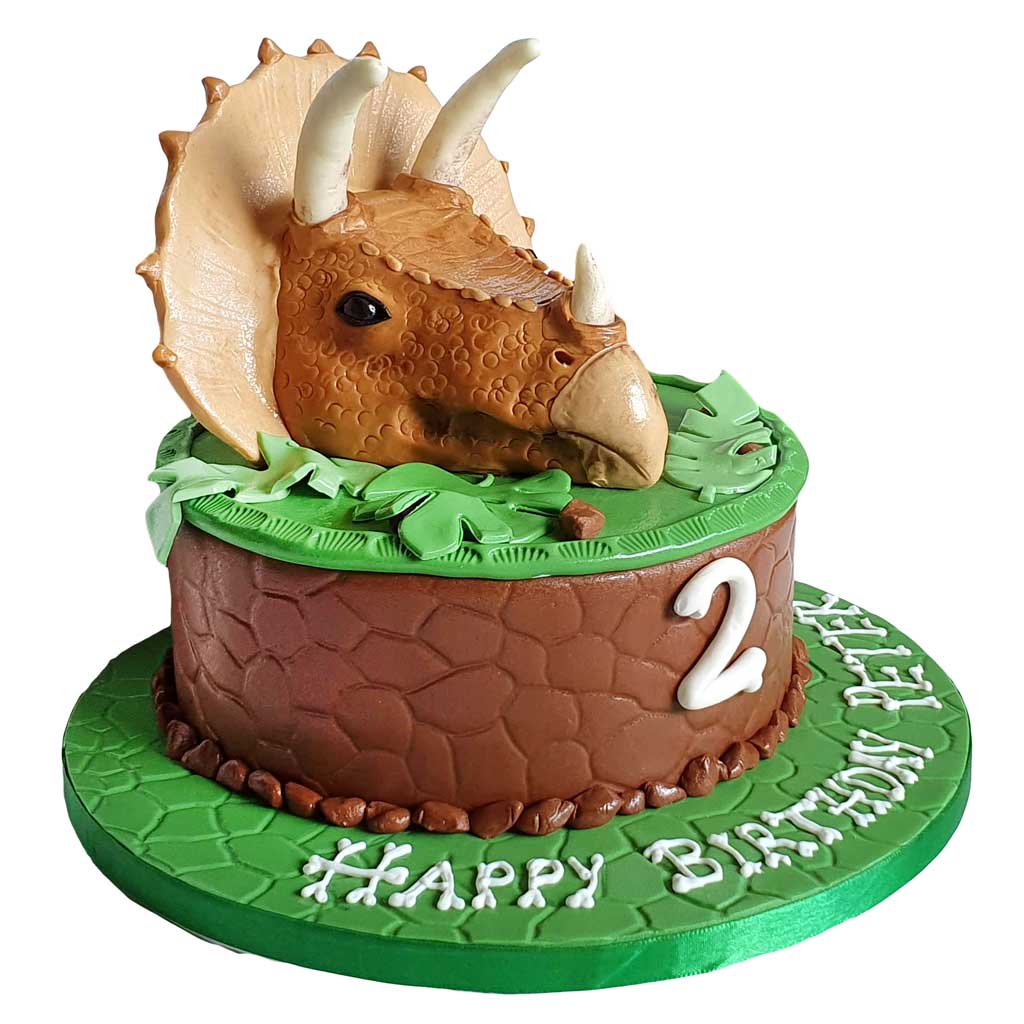 Triceratops Head (Dinosaur) Cake