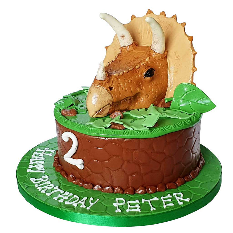 Triceratops Head (Dinosaur) Cake