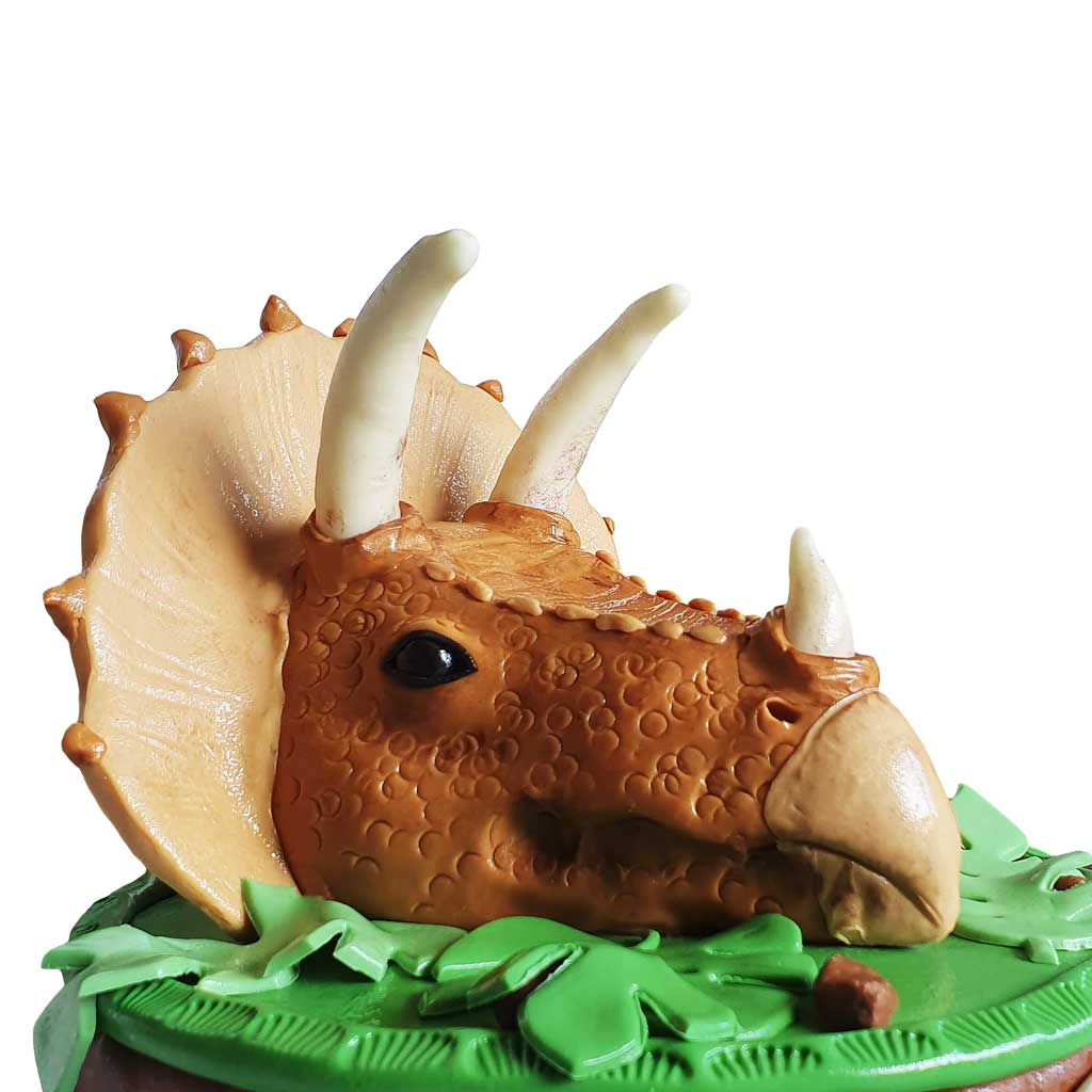 Triceratops Head (Dinosaur) Cake