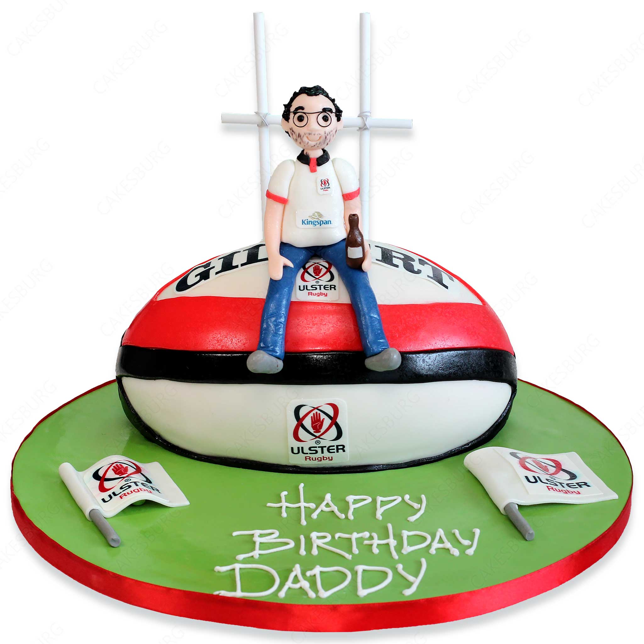 Ulster Rugby Ball Cake