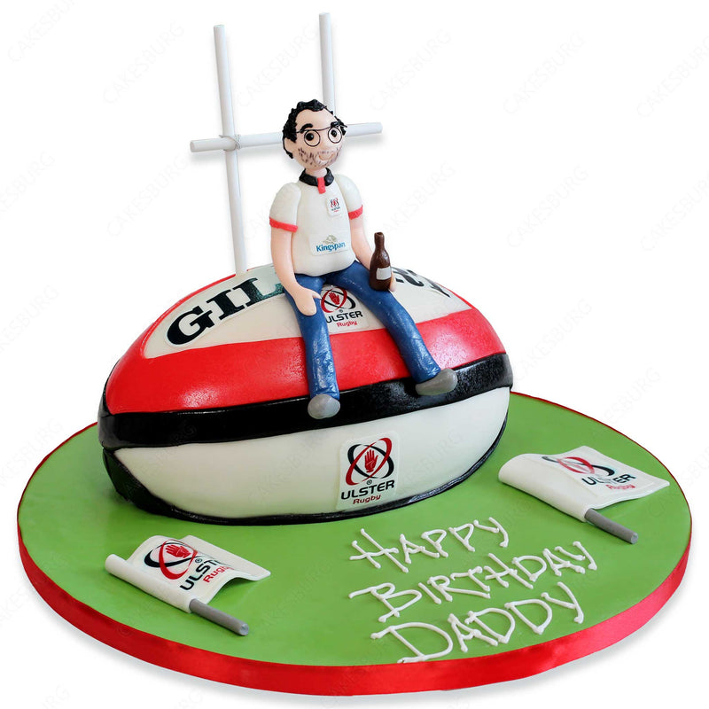 Ulster Rugby Ball Cake