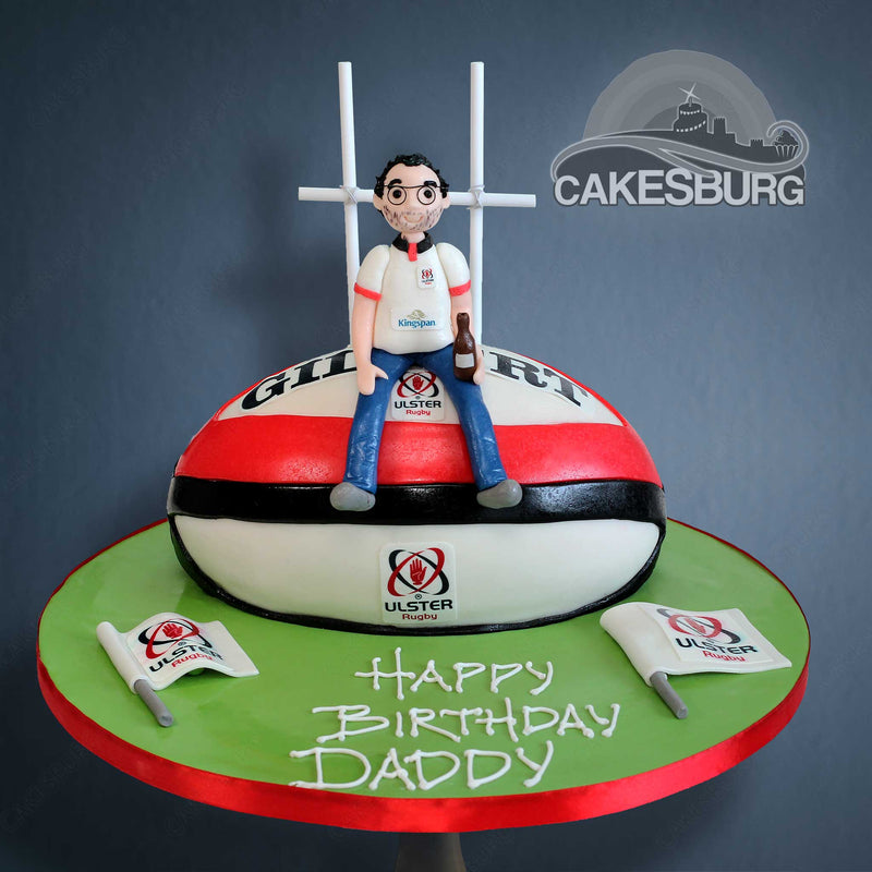 Ulster Rugby Ball Cake