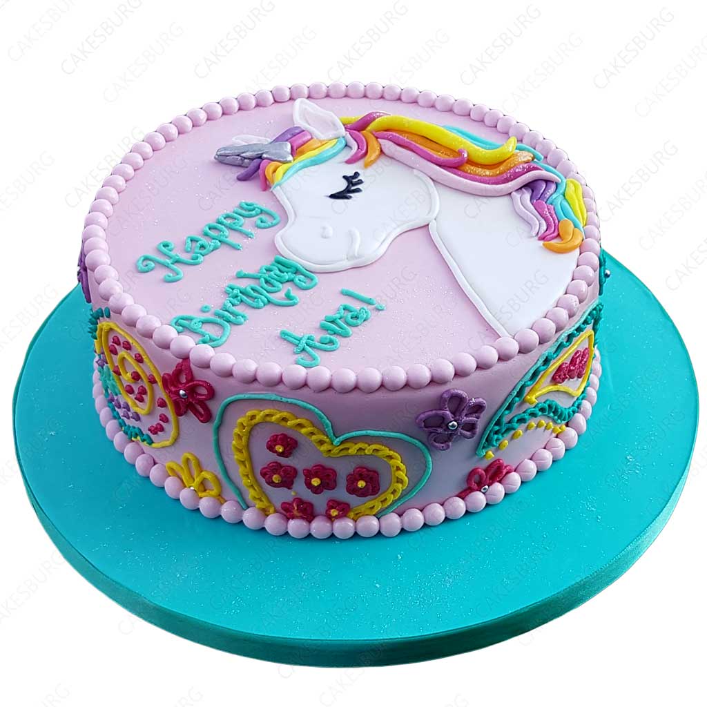 Unicorn & Paisley Cake