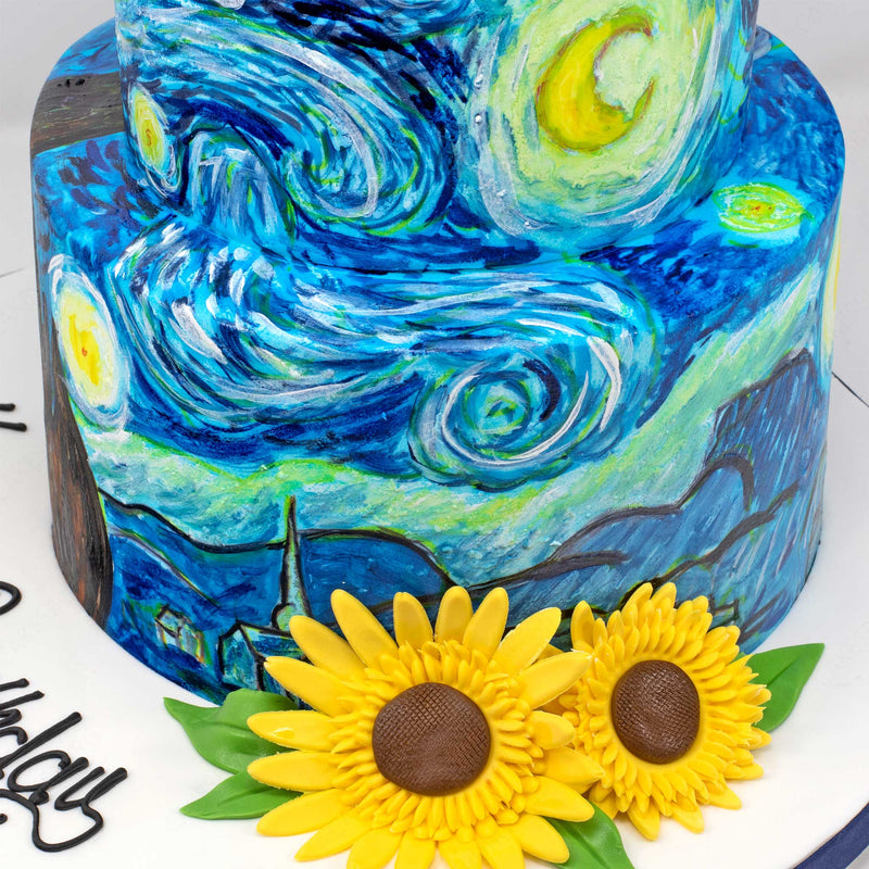 Starry night wedding cake : r/cakedecorating