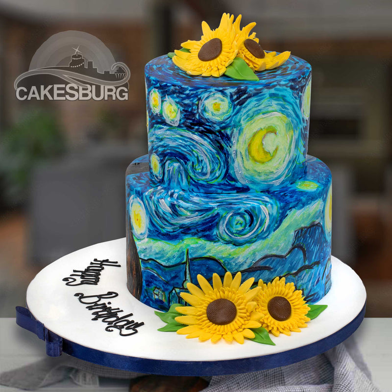Vincent Van Gogh - Starry Night Cake
