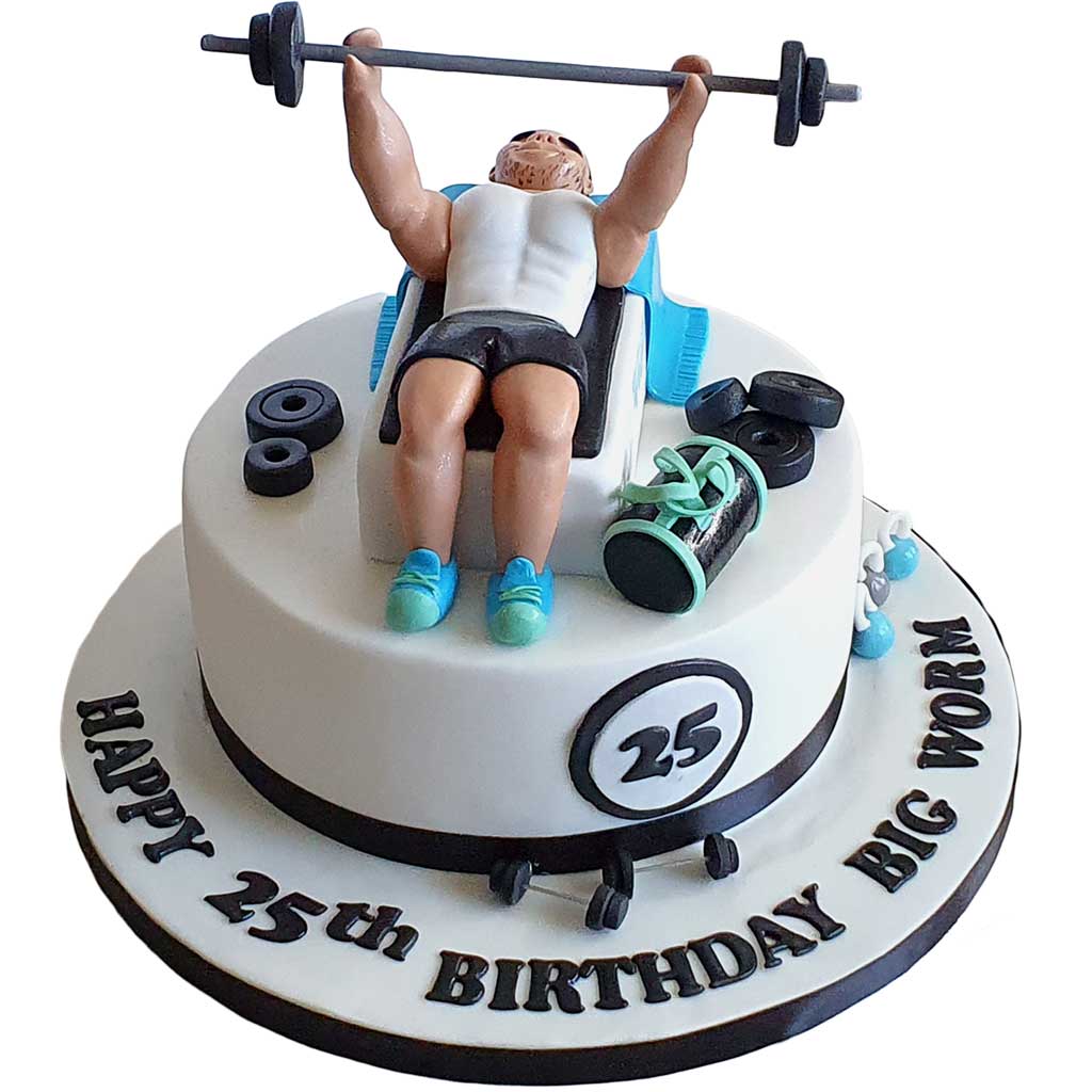 Fitness equipment cake