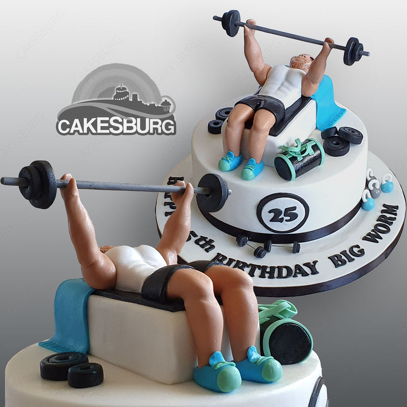 Champagne Gym Cake - | 21st Birthday Cake