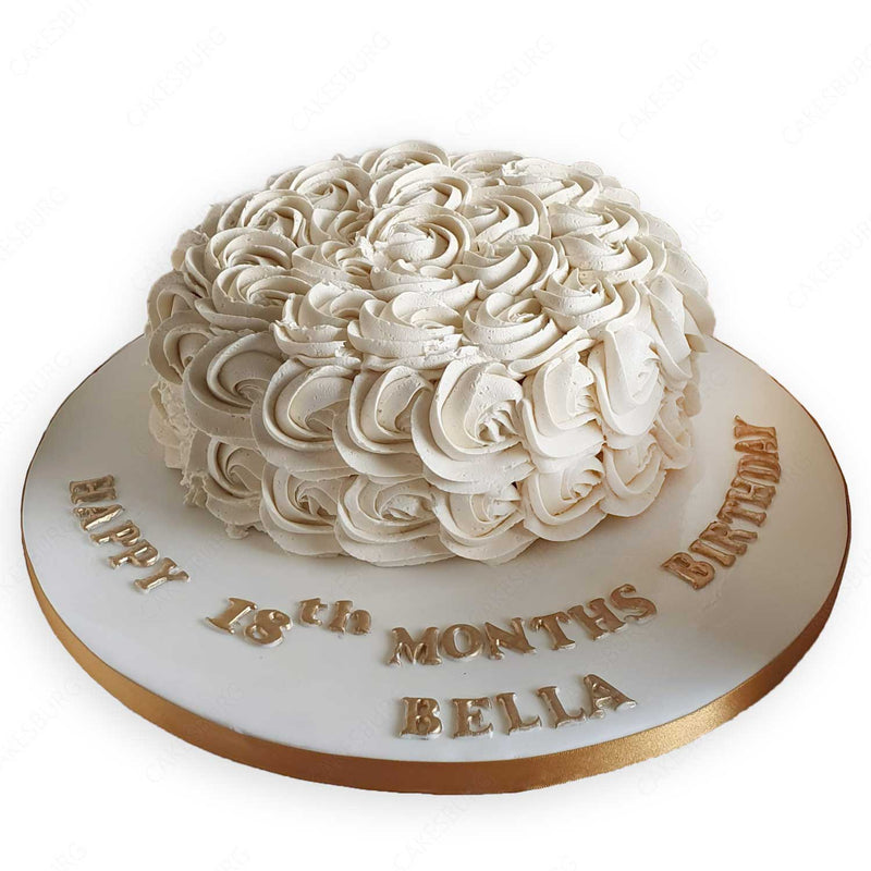 Cream/Gold Rosette Cake