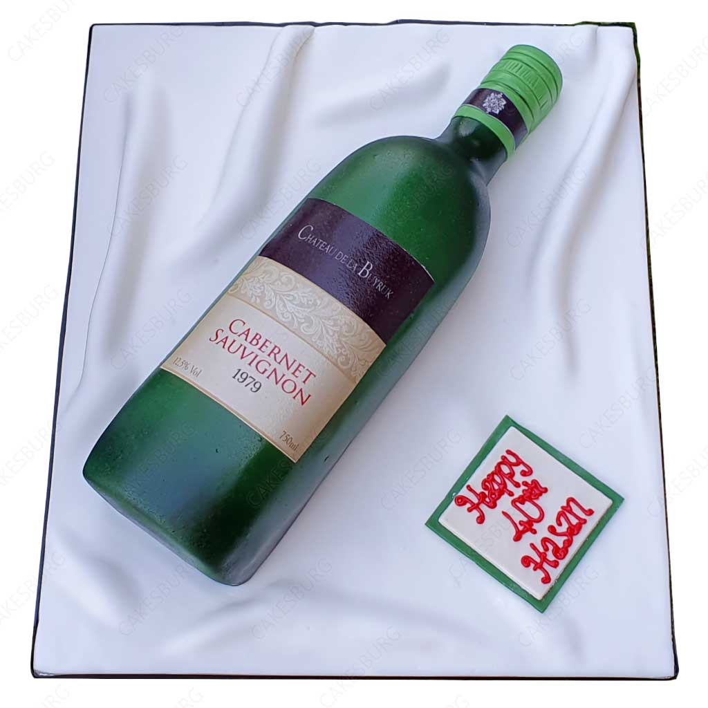 Cabernet Sauvignon Wine Bottle Cake